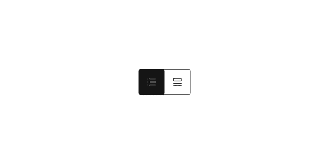 Example of icon content switcher high contrast color