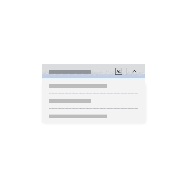 AI dropdown