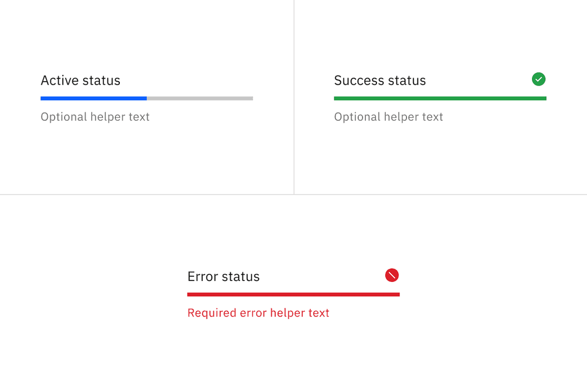 Progress bar states