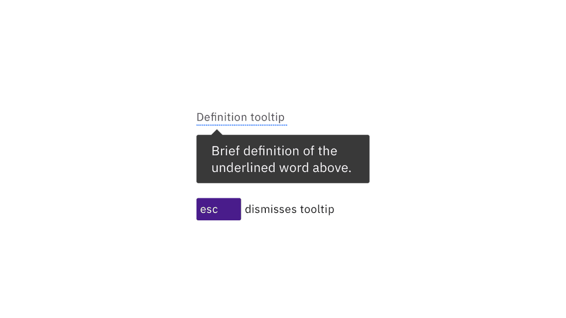 Esc dismisses a tooltip
