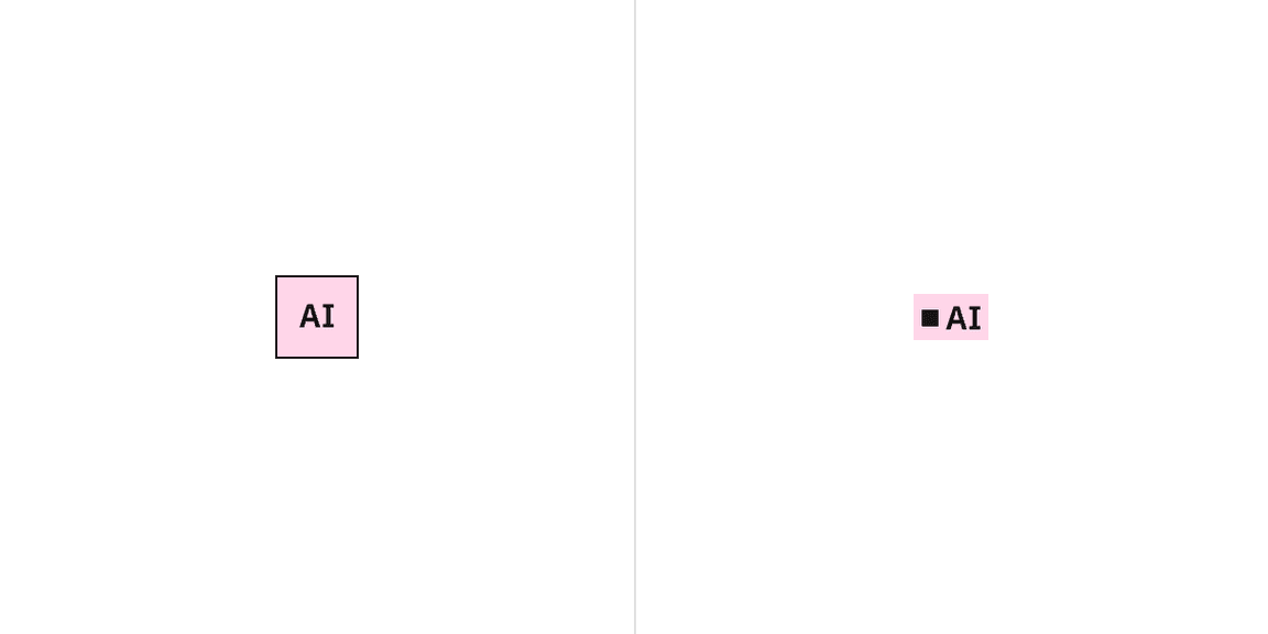 AI label click target